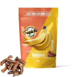 Dried banana Tropicks 100 g – freeze-dried banana snack, single-ingredient fruit