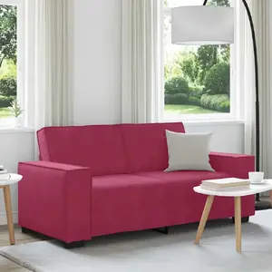 Диван 2-местный VidaXL модель 4105024, обивка из бархата, винно-красный, ширина сиденья 140 см
