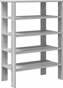 Shoe Rack VidaXL model 859856 in Sonoma Oak Grey – 3-tier wooden shoe shelf