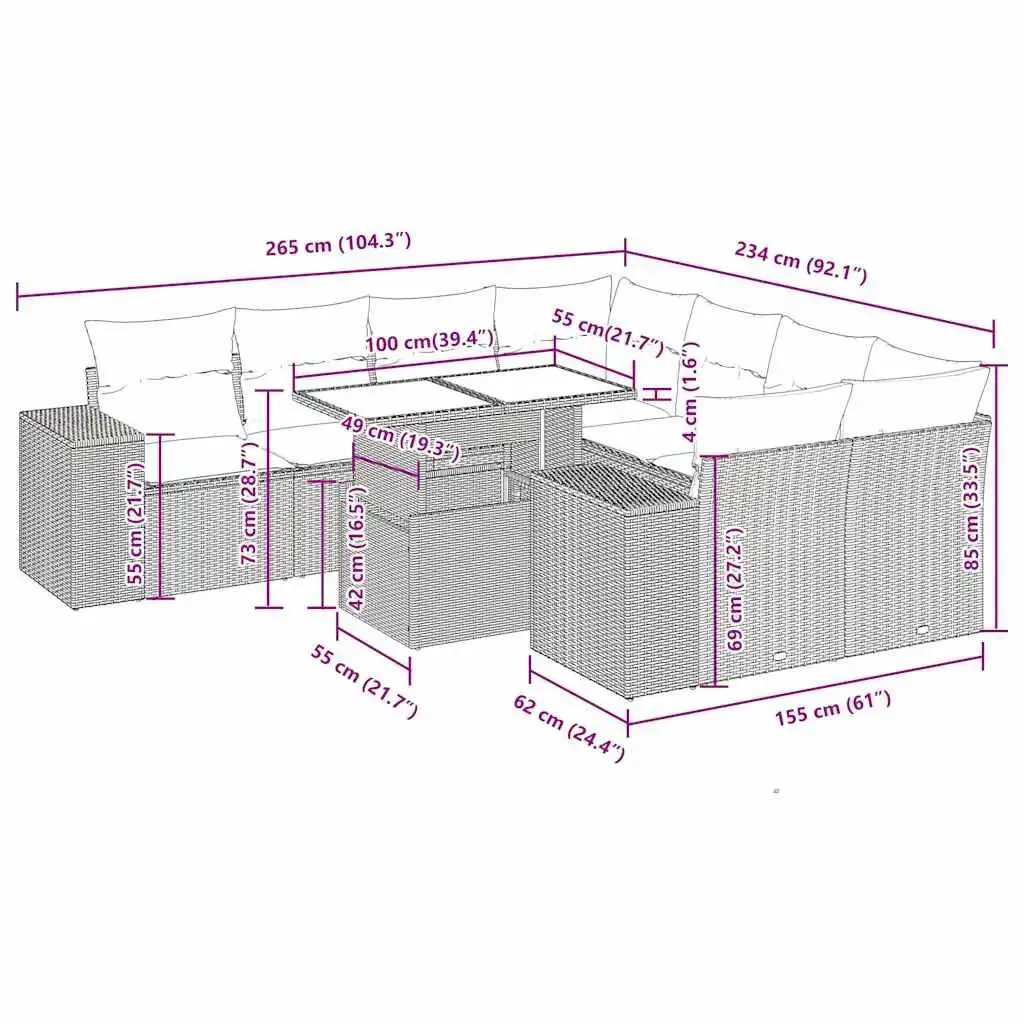 VidaXL 3326774 outdoor furniture set 3326774 Photo 14
