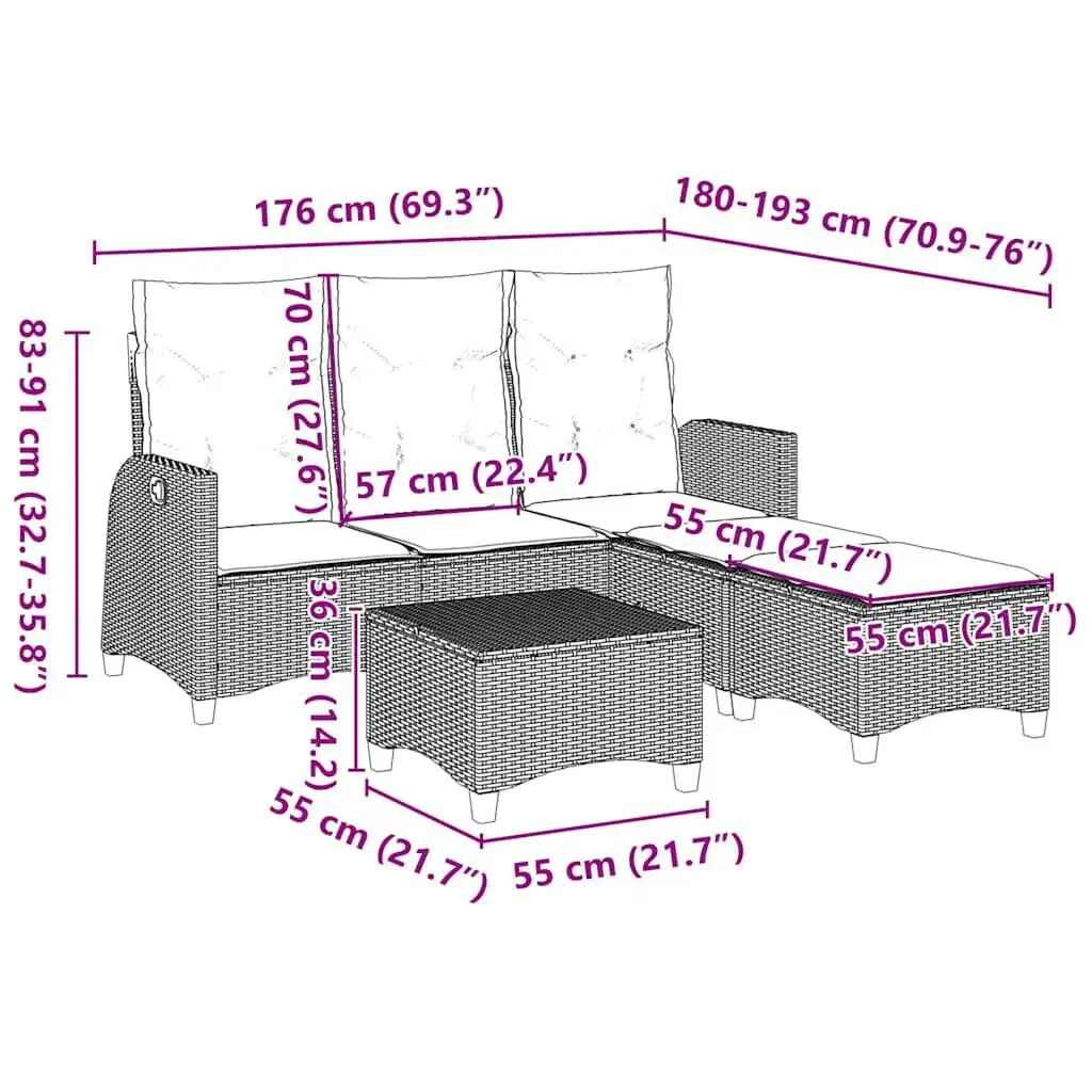 VidaXL 3328641 outdoor furniture set 3328641 Photo 12