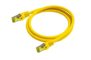 Tīkla kabelis Python® Series 8070PY-005Y Cat7 SF/UTP (S-FTP) RJ‑45—RJ‑45, 0,5 m, dzeltens, zelta pārklājuma kontakti