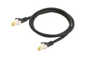 Networking cable Python® Series 8070PY-075S Cat7 SF/UTP (S-FTP) RJ‑45 to RJ‑45 7.5 m Black