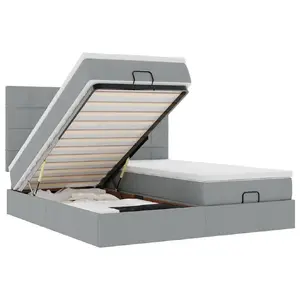 Кровать VidaXL 3314534 с тканевой обивкой, для матраса 160x200 см, максимальная нагрузка 280 кг