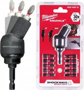 Milwaukee 10X Impact Angle Attachment with Bits