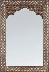 Wall Mirror Beliani Metal 60 x 90 cm Copper Finish — model 163727 Bel