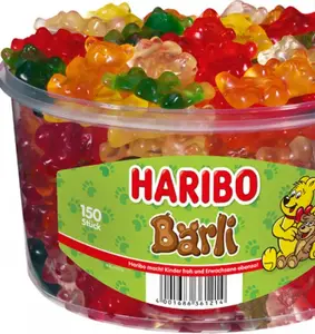 Hard gummy candies Haribo Bärli 1.2 kg – lemon, orange, pineapple, raspberry, strawberry