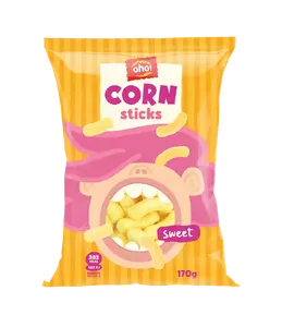 Corn sticks OHO with sugar 170 g snack sticks, OHO brand
