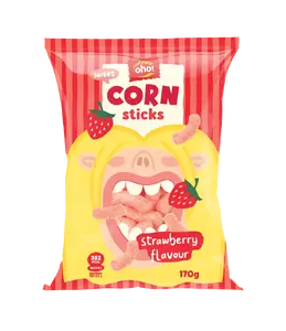 Corn Sticks OHO with Strawberry Flavor 170 g