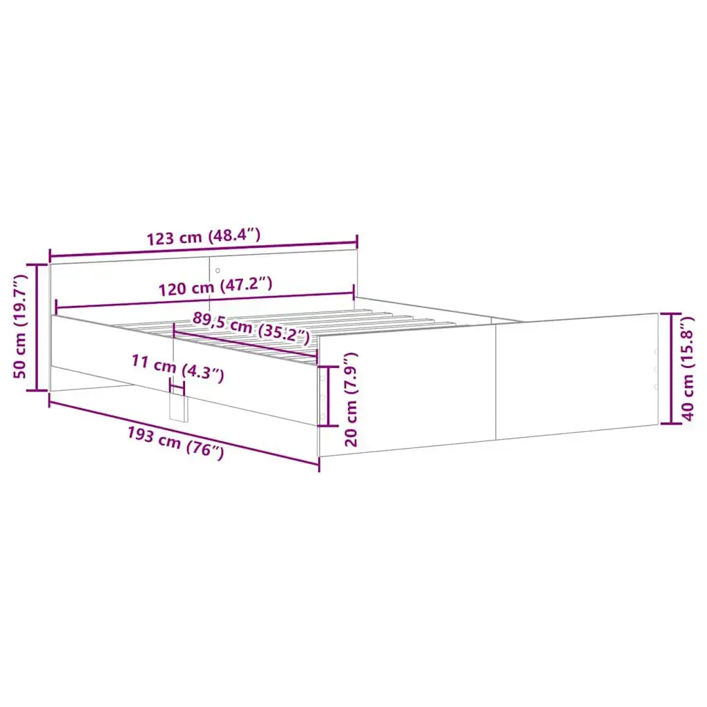 VidaXL 3328769 bed frame 3328769 Photo 10