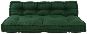 Spilvens paletes dīvānam VidaXL modelis 4019090 tumši zaļš poliesters standarta