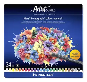 Watercolour Pencils Staedtler Mars Lumograph colour aquarell 104 — set of 24 multicolour
