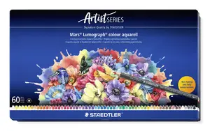 Watercolour pencils Staedtler Mars Lumograph colour aquarell 104 — set of 60 multicolour (Germany)