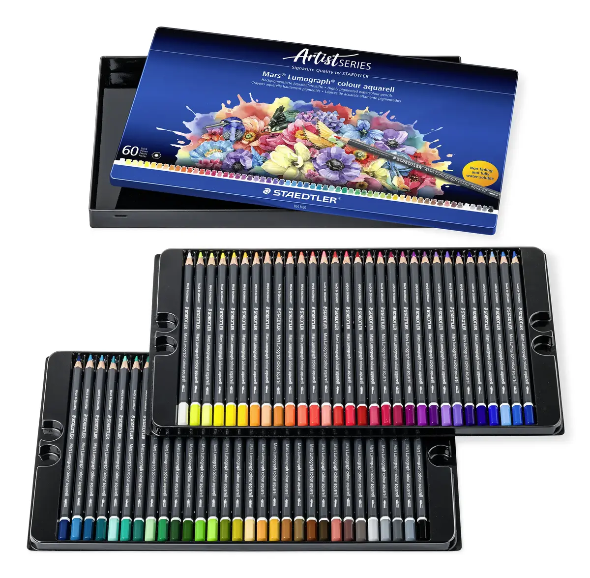 Staedtler Mars Lumograph colour aquarell 104 — 60 akvareļu zīmuļi Photo 2