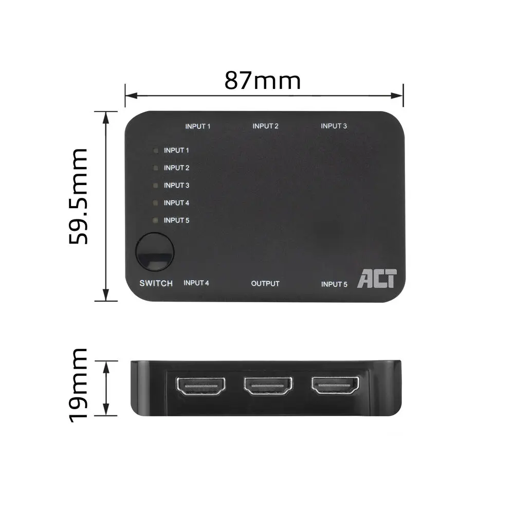 ACT AC7841 4K HDMI коммутатор 5x1 Photo 5