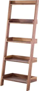 Shelf ladder Beliani MOBILE TRIO model 36452 — 5 shelves, dark wood finish