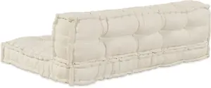 Cushion for Pallet Sofa 2 pcs VidaXL Cream Fabric