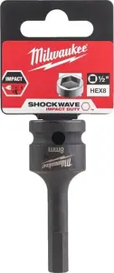 Milwaukee 1/2" Drive Hex 8mm Impact Socket