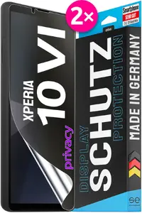 Privacy Screen Protector for Sony Xperia 10 VI by Smart Engineered — foil, impact- and scratch-resistant, pack of 2