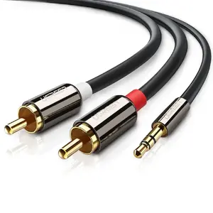 Ugreen 10591 аудио кабель 5 m 2 x RCA 3,5 мм Черный