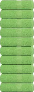 Towel set VidaXL 10 pcs green cotton 360 g/m² 30x30 cm