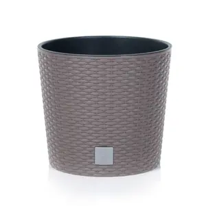 Flower pot Prosperplast Rato 19×20 cm, 4 L, brown plastic with removable insert