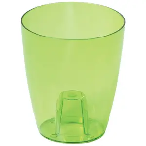 Flower pot for orchids Prosperplast Coubi 1.5L transparent green, Ø13×H16cm