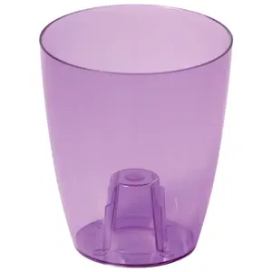 Flower pot for orchids Prosperplast Coubi 13×16 cm 1.5 L transparent lilac