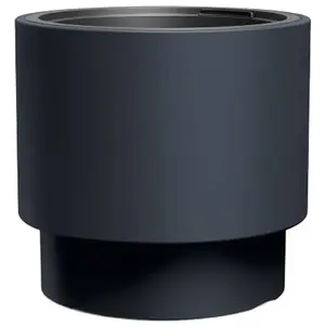 Flower pot Prosperplast Heos 30×28 cm 10 L, anthracite plastic with removable insert