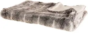 Плед Shumee TADDART 180 x 220 см коричнево-белый, плед
