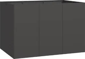 Кашпо VidaXL стальное чёрное 120 x 80 x 80 см