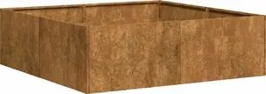 Кашпо VidaXL Doniczka Rusty из нержавеющей стали для дома и улицы 100 x 100 x 30 см