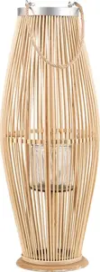 Wooden Lantern Shumee TAHITI 72 cm natural – decorative wooden lampion