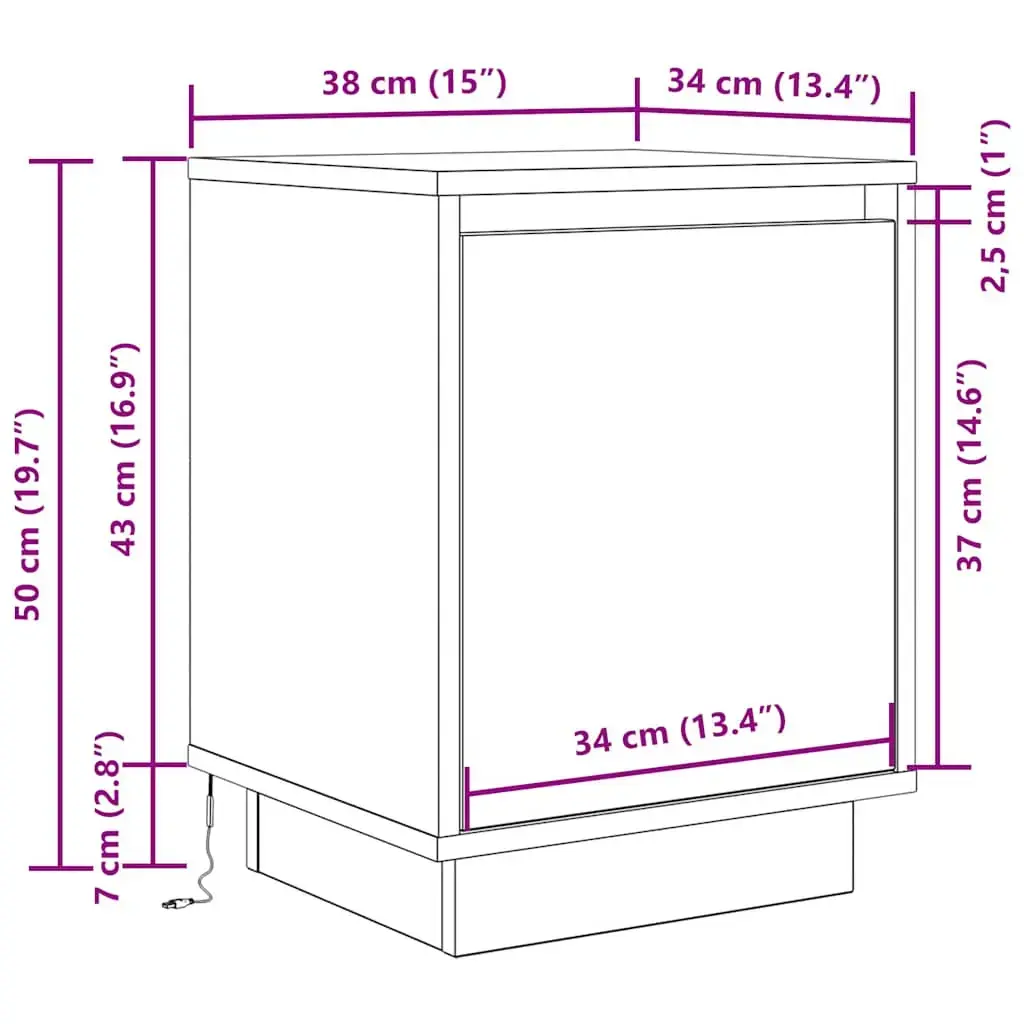 VidaXL 861270 nightstand/bedside table 861270 Photo 14