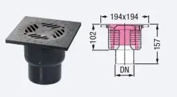 Floor/ground drain Kessel Alrondo 200x200, model 37287S by Kessel