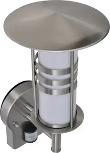 Wall lamp VidaXL pagoda-shaped stainless steel with sensor, outdoor LED lighting