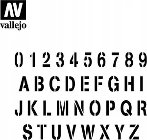 Stencil Set VALLEJO Stamp Font — Vallejo Stencils 2022368