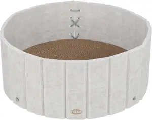Trixie cat bed TX-48080 cream with felt scratching rim and catnip, 38 × 16 cm