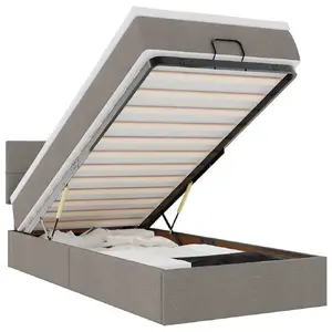 Кровать с матрасом VidaXL 3312302 — тканевая обивка, 120 x 200 см, нагрузка 280 кг