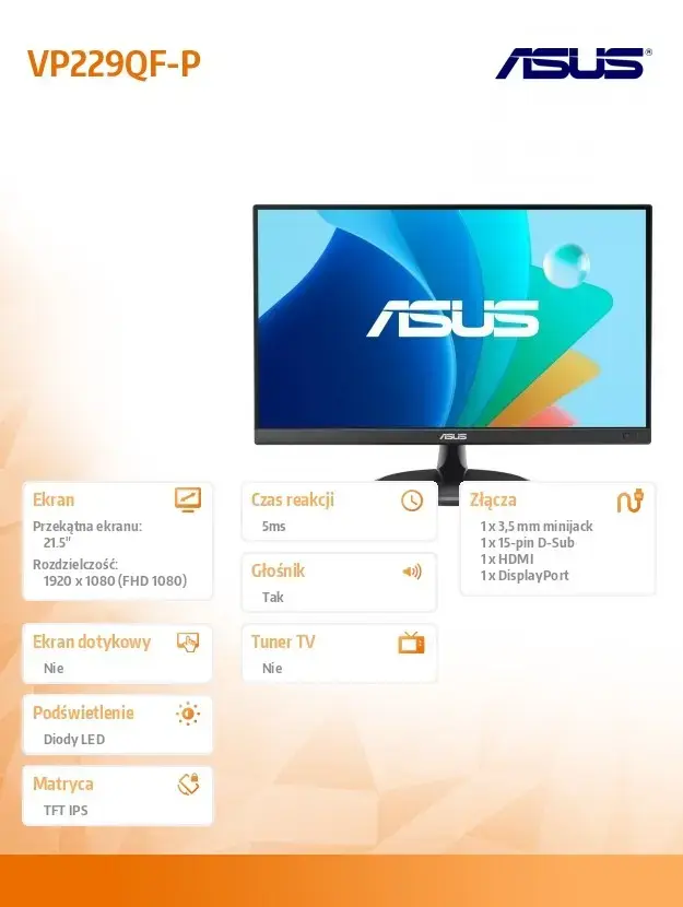 ASUS VP229QF-P 21.5" IPS FHD 100Hz Photo 6