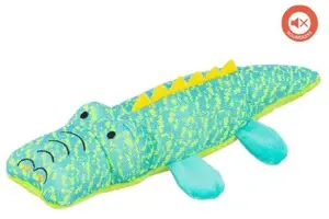 Plush Dog Toy Cooper & Pals Krokodyl, turquoise, 33 cm, soft chew toy for dogs