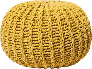 Пуф Beliani CONRAD II желтый, сиденье 50 x 35 см