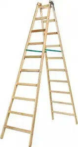 Wooden Double-Section Ladder Braket Premium 2x10 rungs 299 cm