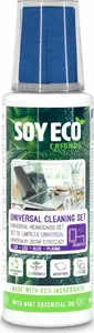 Screen Cleaning Kit K&F SOYECO Eco 2-in-1 — cleaning solution 100 ml + microfiber cloth 20×20 cm
