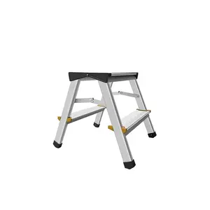 Step stool AWTools AW23025, 2-step metal ladder, load capacity 150 kg