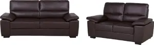 Upholstered lounge set Shumee VOGAR brown — sofa and armchair set