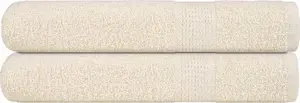 Towel set for sauna VidaXL 2 pieces cream 80x200 cm 100% cotton