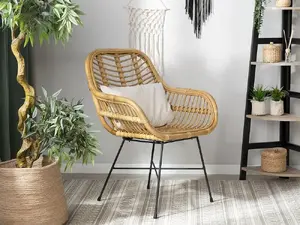 Chair Beliani CANORA rattan-style dining chair — model 144545 Bel