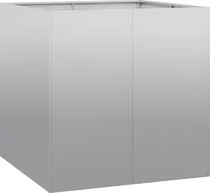 VidaXL Cinkota Tērauda Puķu Pods 80x80x80 cm - Kvadrātveida Āra Podu Kastīte