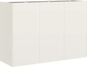 Кашпо VidaXL модель 860718, белое из холоднокатаной стали 120x40x80 см